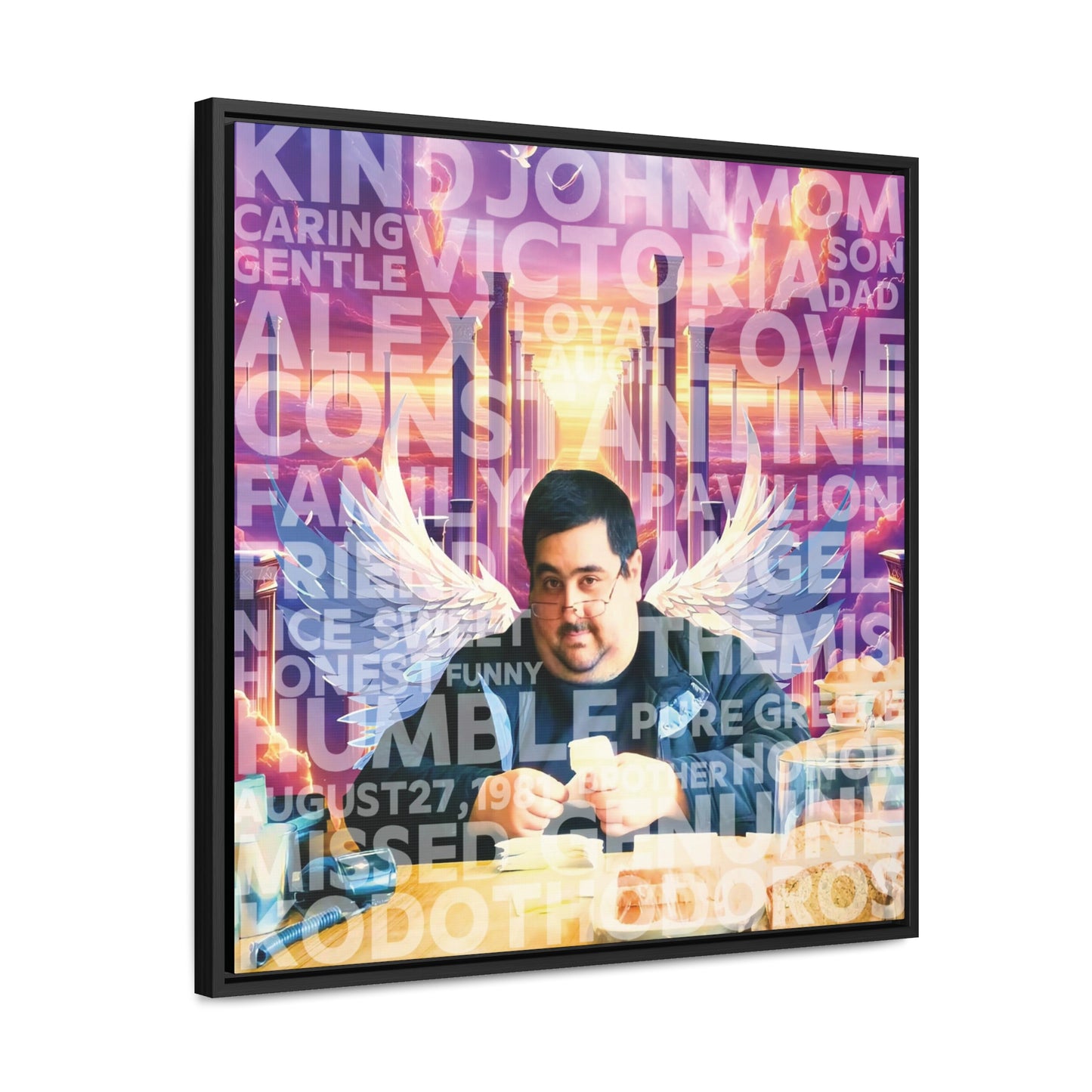 John - Gallery Canvas Wraps, Square Frame