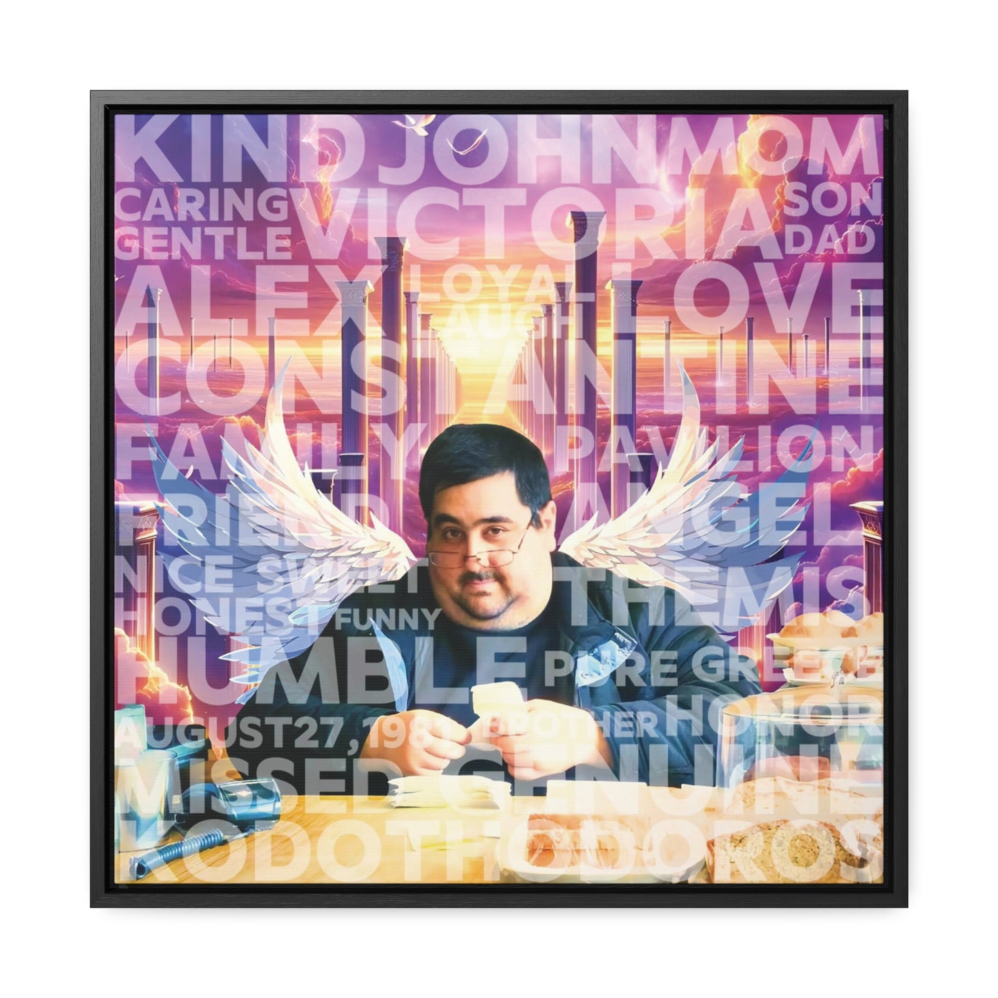 John - Gallery Canvas Wraps, Square Frame