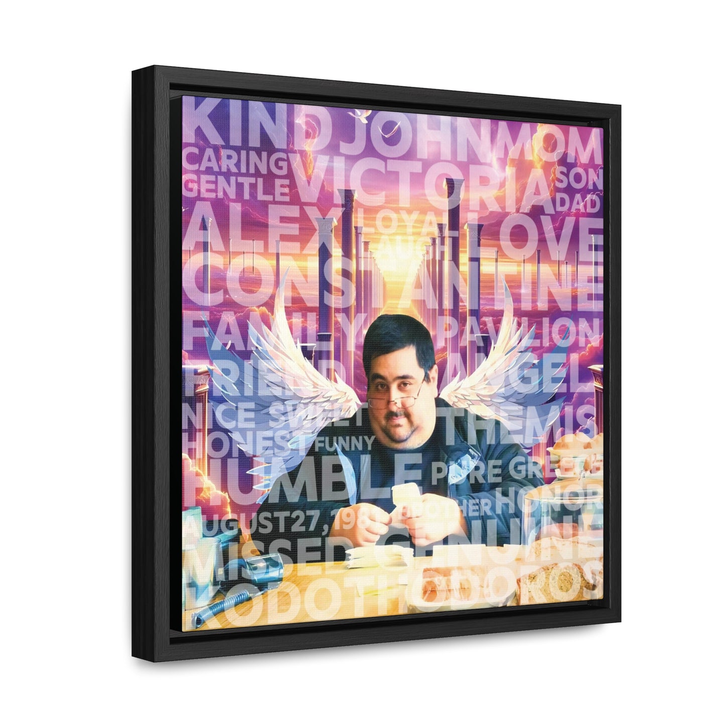 John - Gallery Canvas Wraps, Square Frame