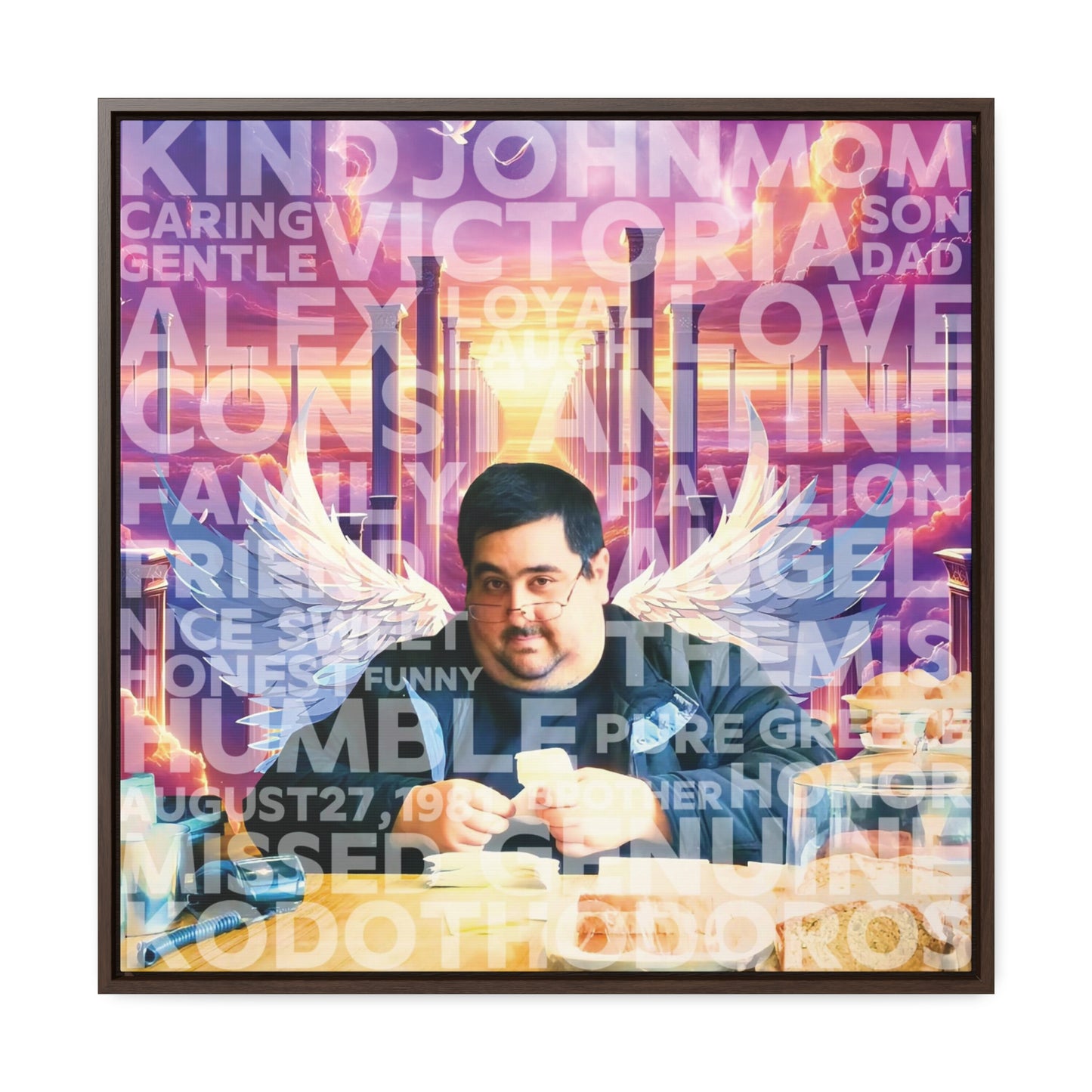 John - Gallery Canvas Wraps, Square Frame