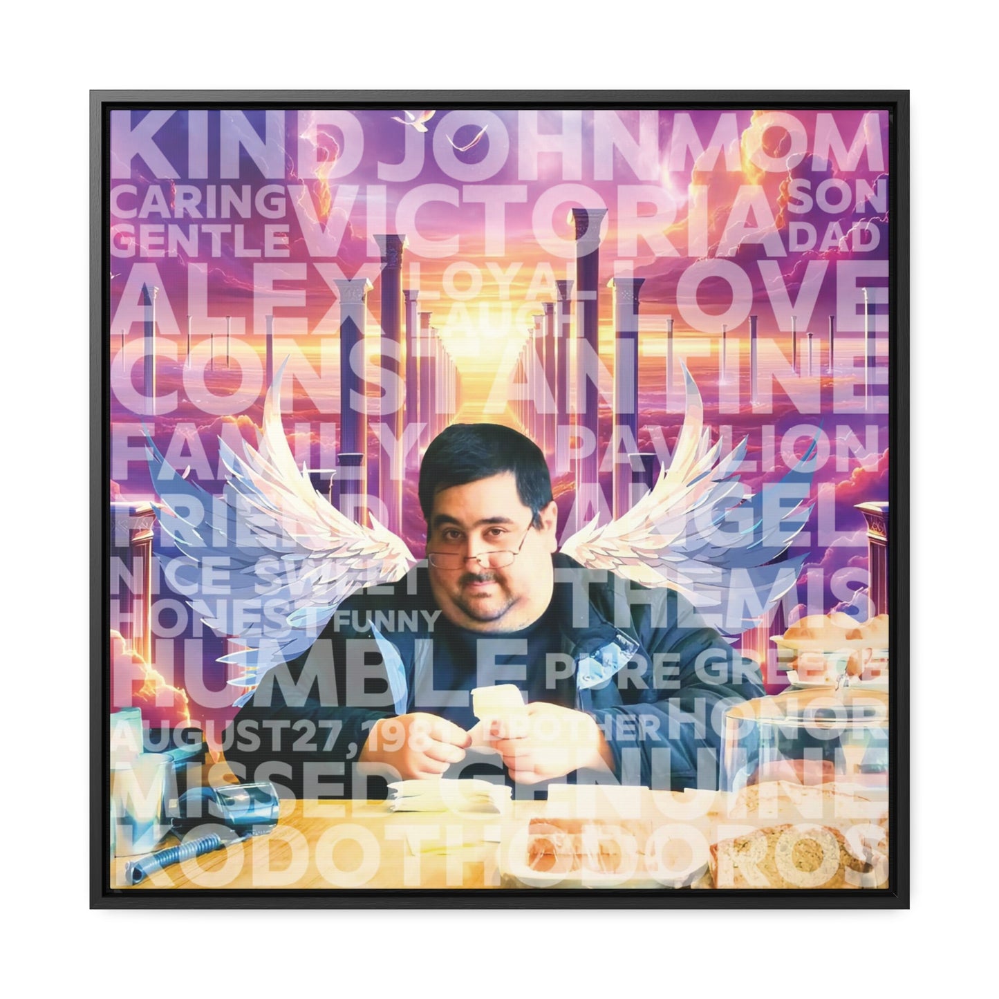 John - Gallery Canvas Wraps, Square Frame