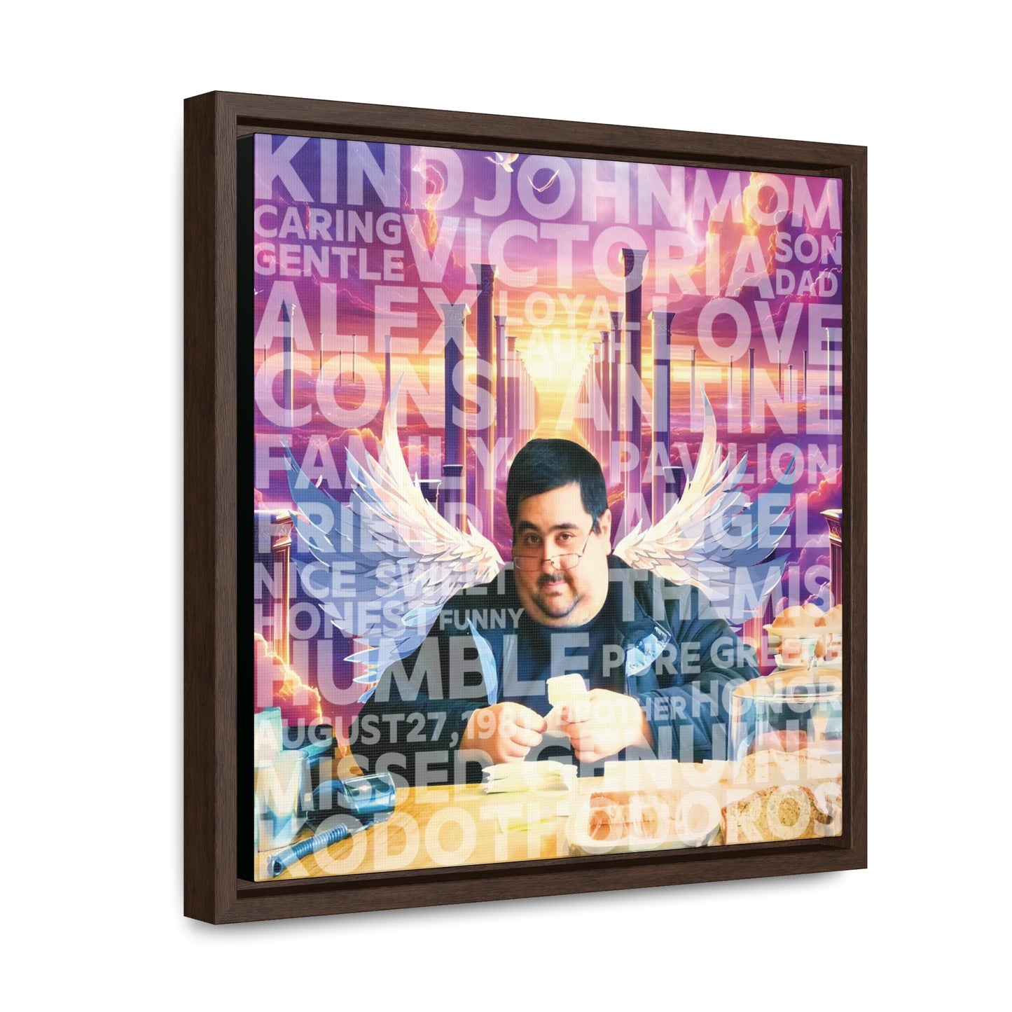 John - Gallery Canvas Wraps, Square Frame