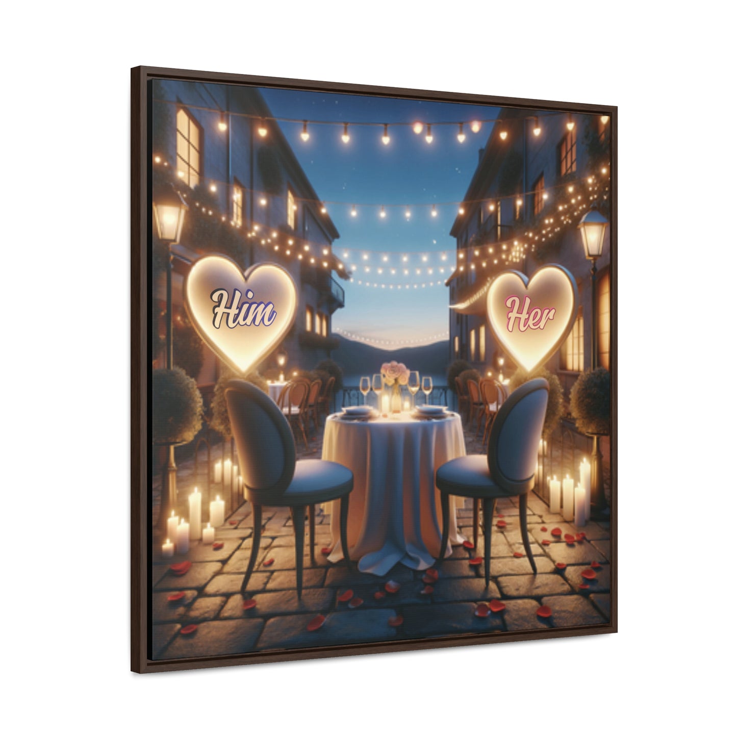 Customizable Love Canvas - 0.3 - Personalized Romantic Art for Couples - Square Frames
