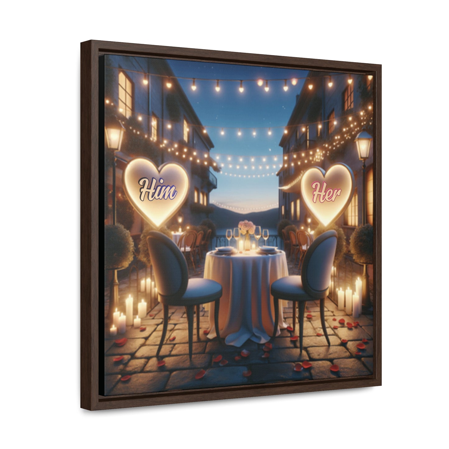Customizable Love Canvas - 0.3 - Personalized Romantic Art for Couples - Square Frames