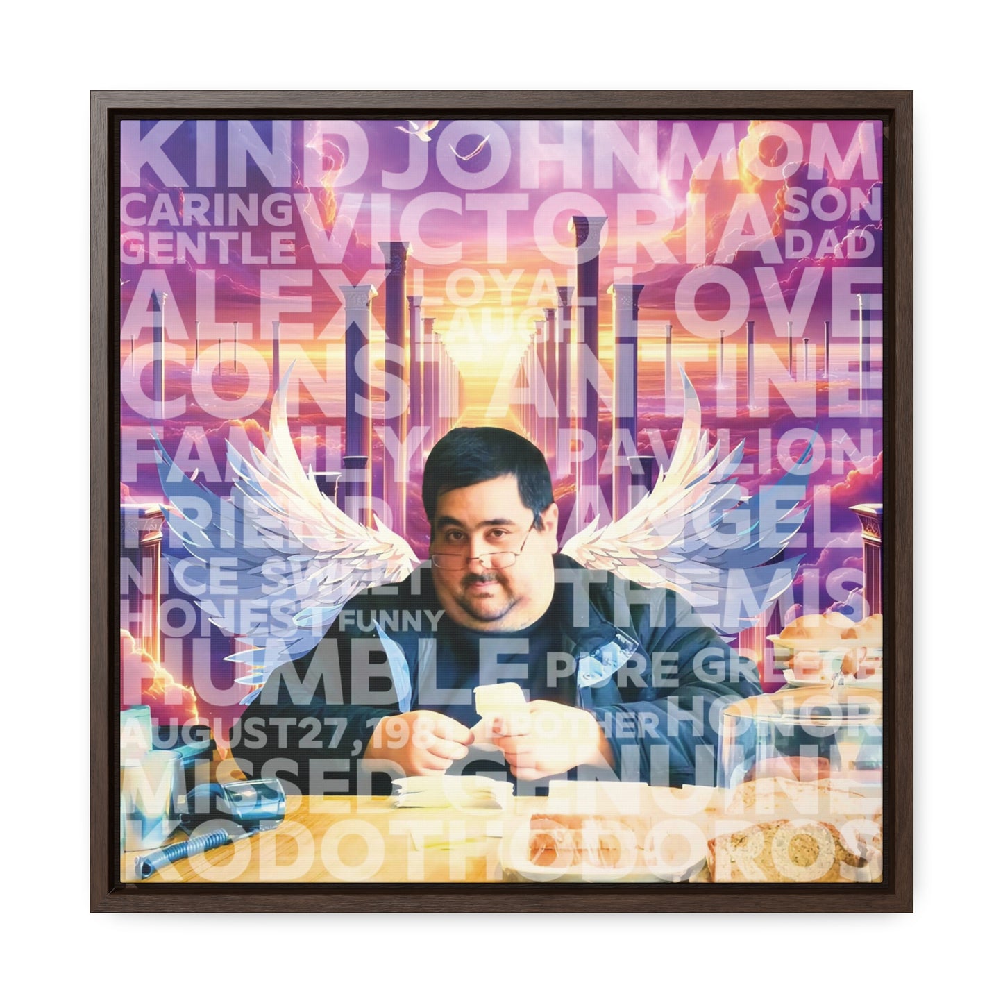 John - Gallery Canvas Wraps, Square Frame