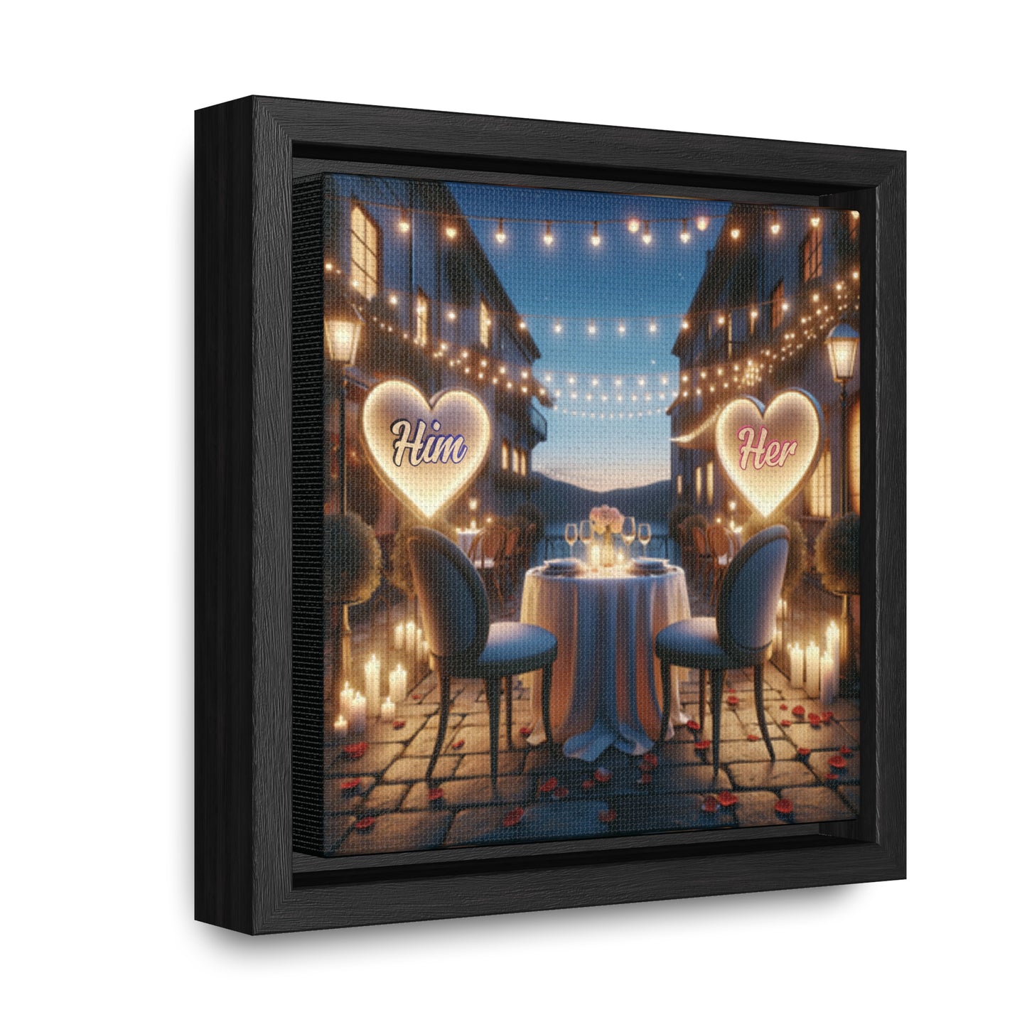 Customizable Love Canvas - 0.3 - Personalized Romantic Art for Couples - Square Frames