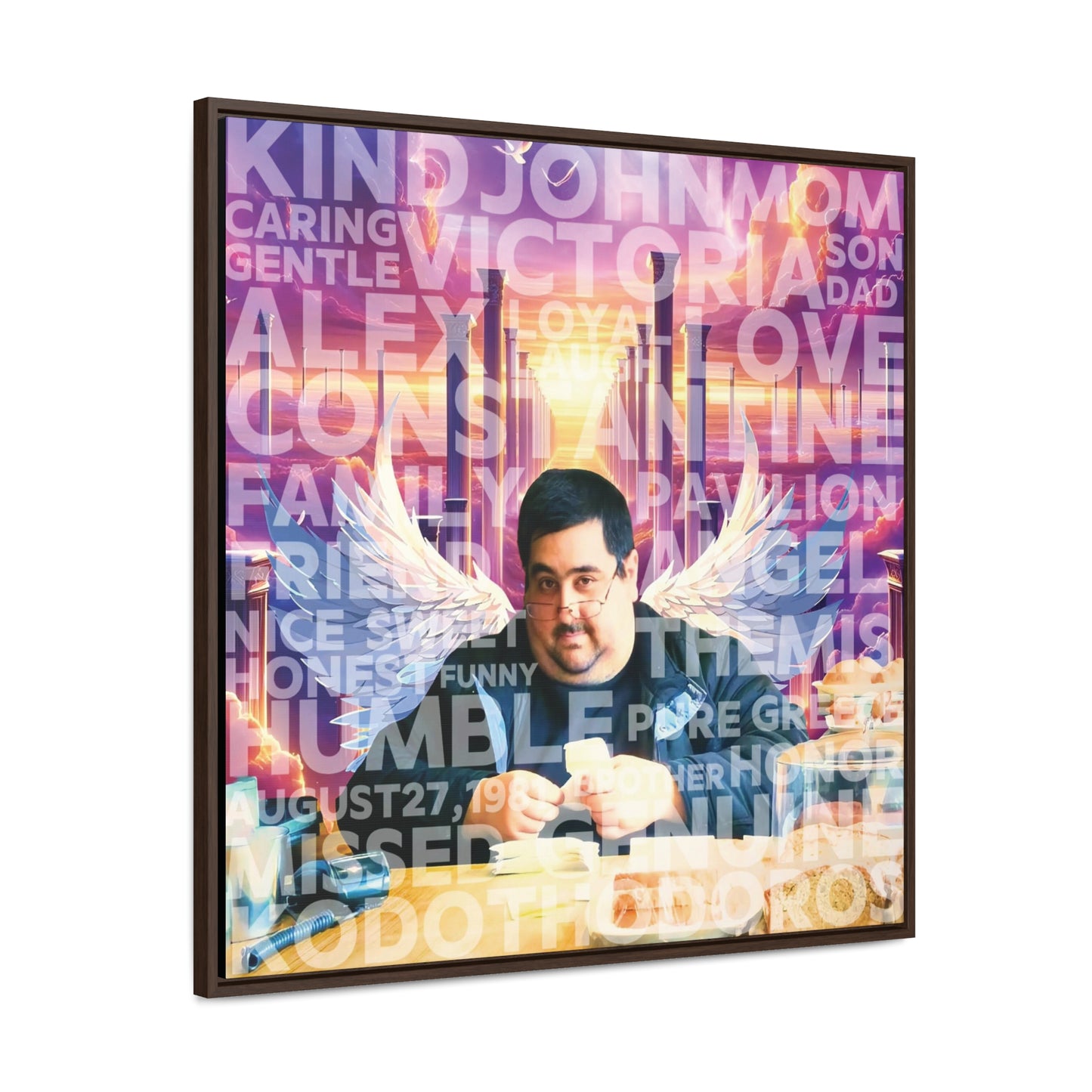 John - Gallery Canvas Wraps, Square Frame