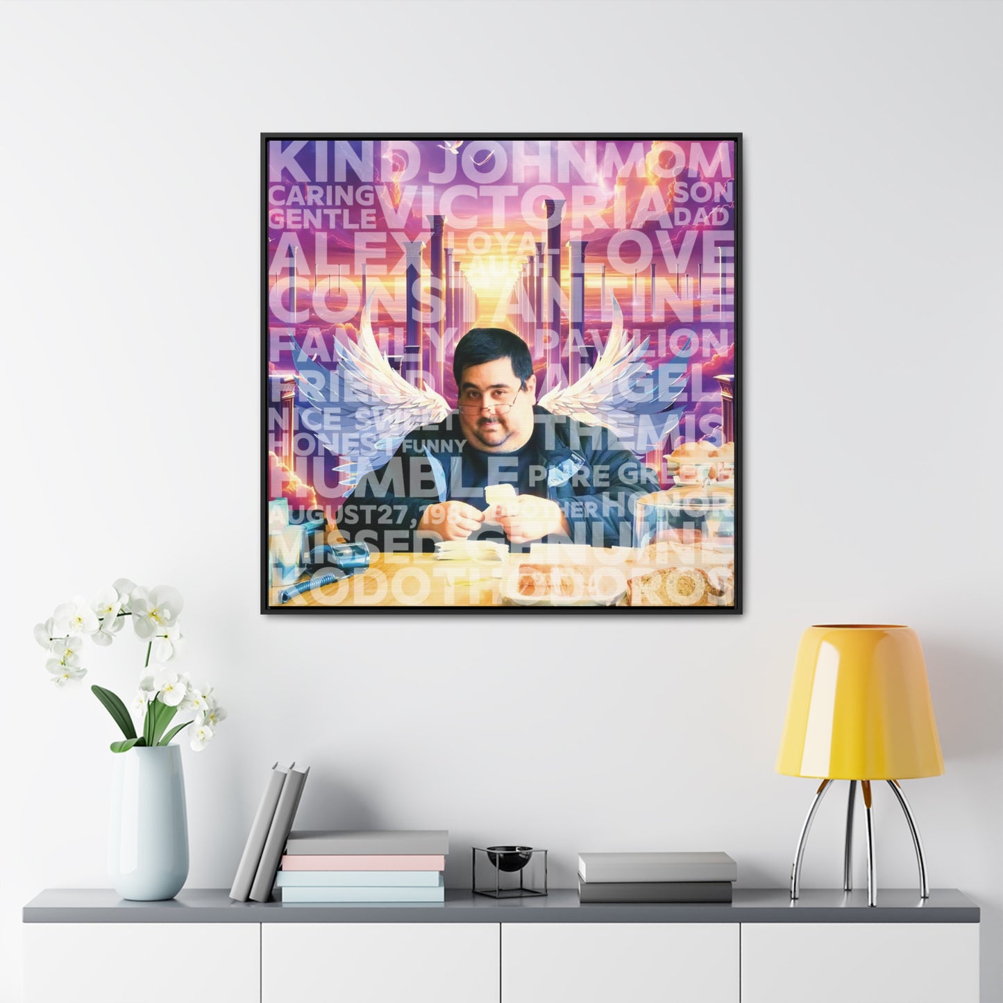 John - Gallery Canvas Wraps, Square Frame