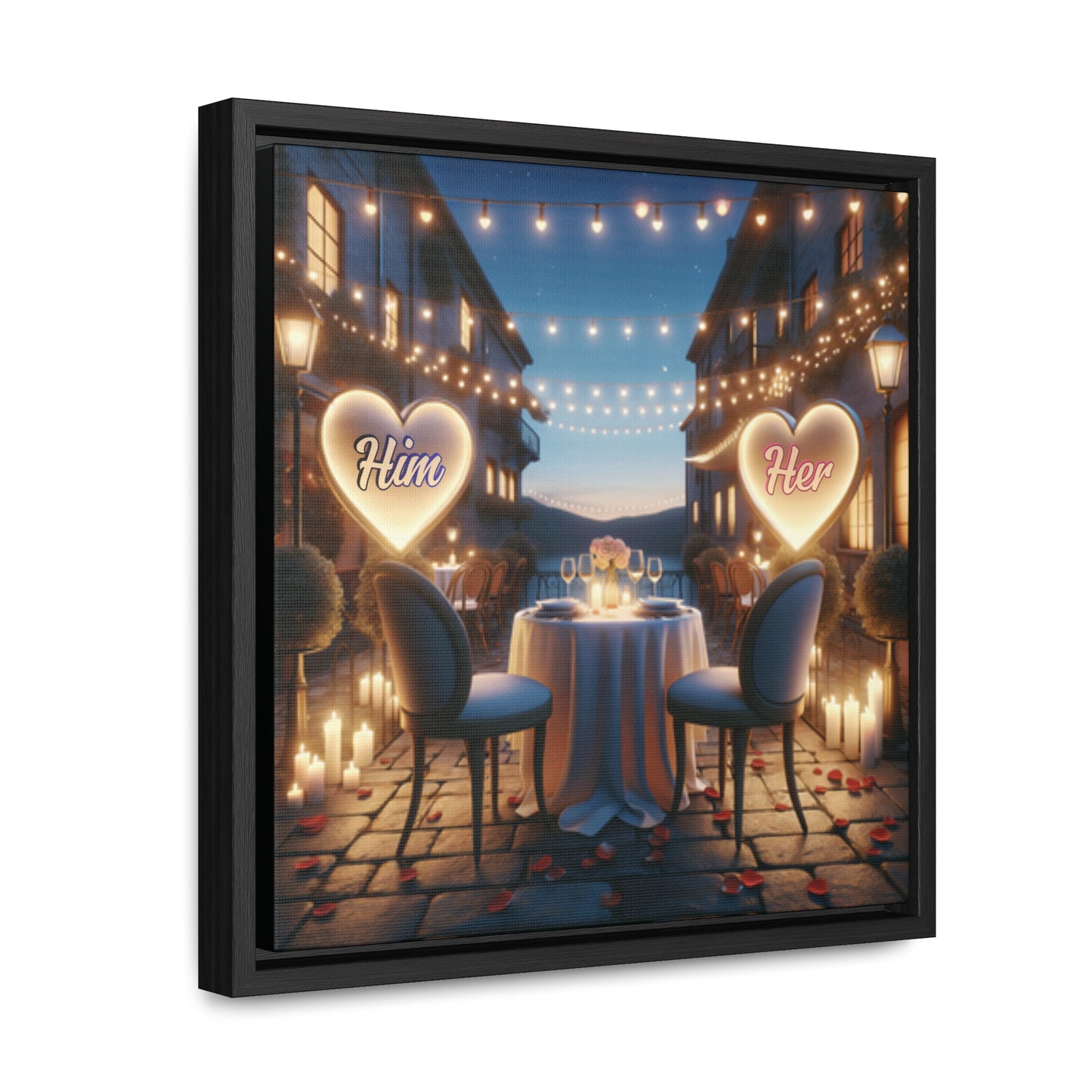 Customizable Love Canvas - 0.3 - Personalized Romantic Art for Couples - Square Frames