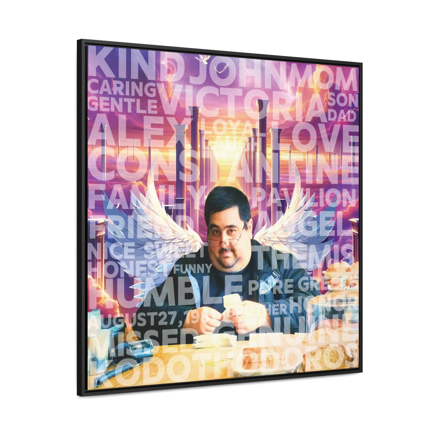 John - Gallery Canvas Wraps, Square Frame