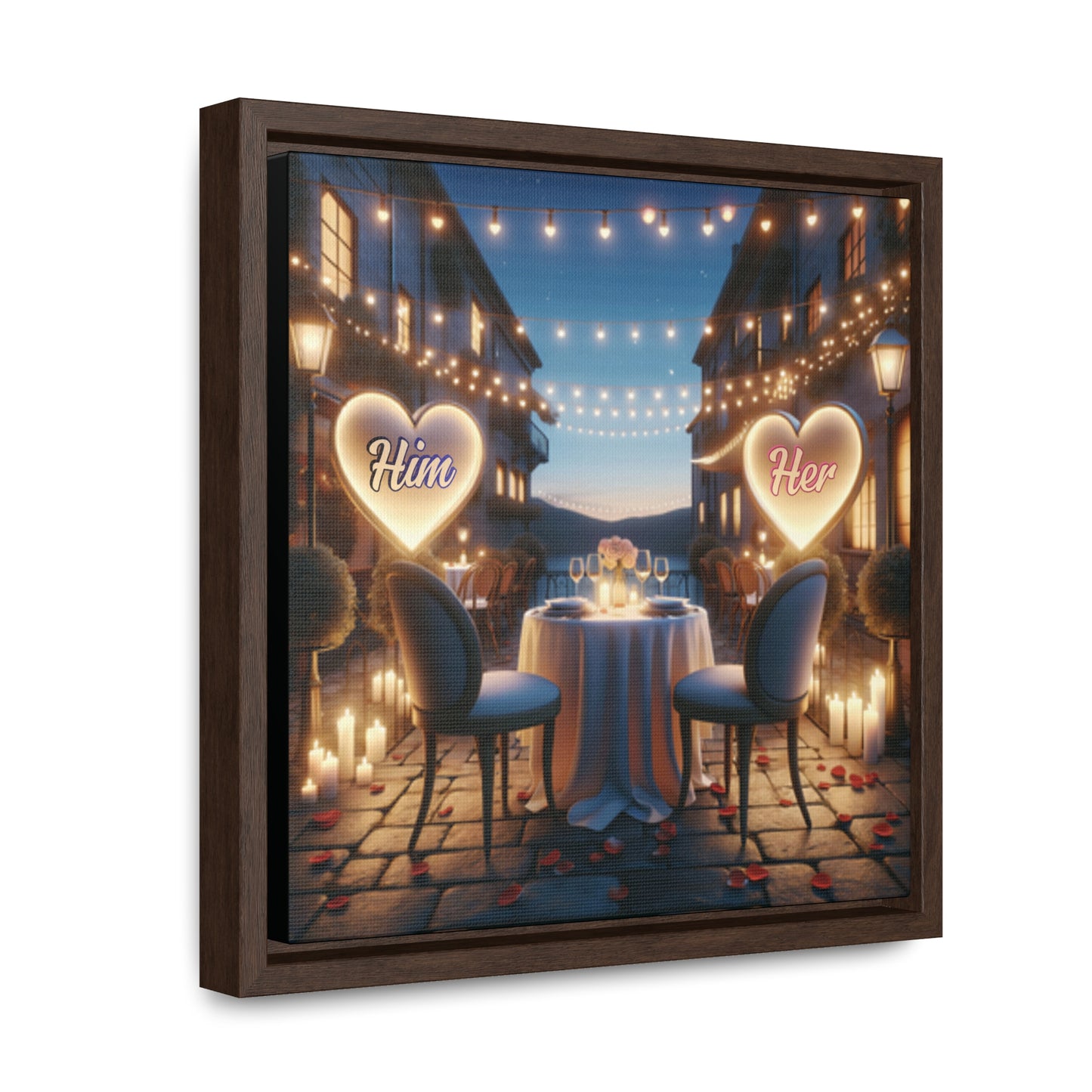 Customizable Love Canvas - 0.3 - Personalized Romantic Art for Couples - Square Frames
