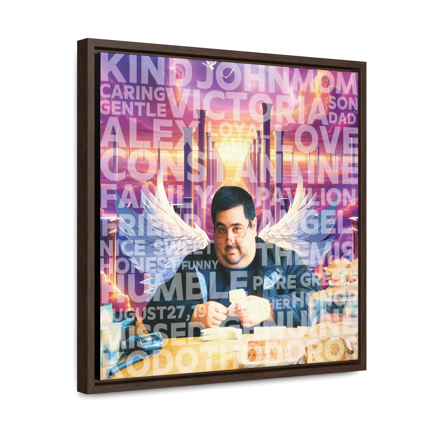 John - Gallery Canvas Wraps, Square Frame