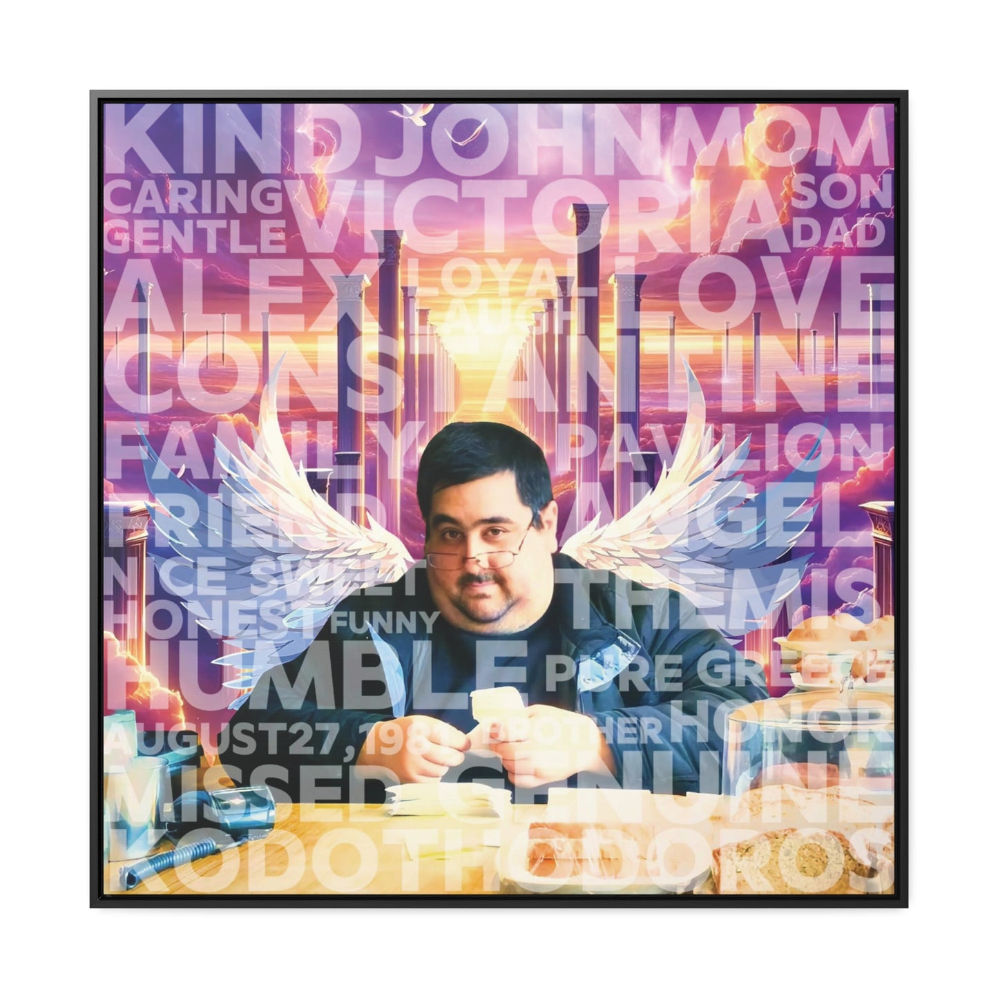 John - Gallery Canvas Wraps, Square Frame