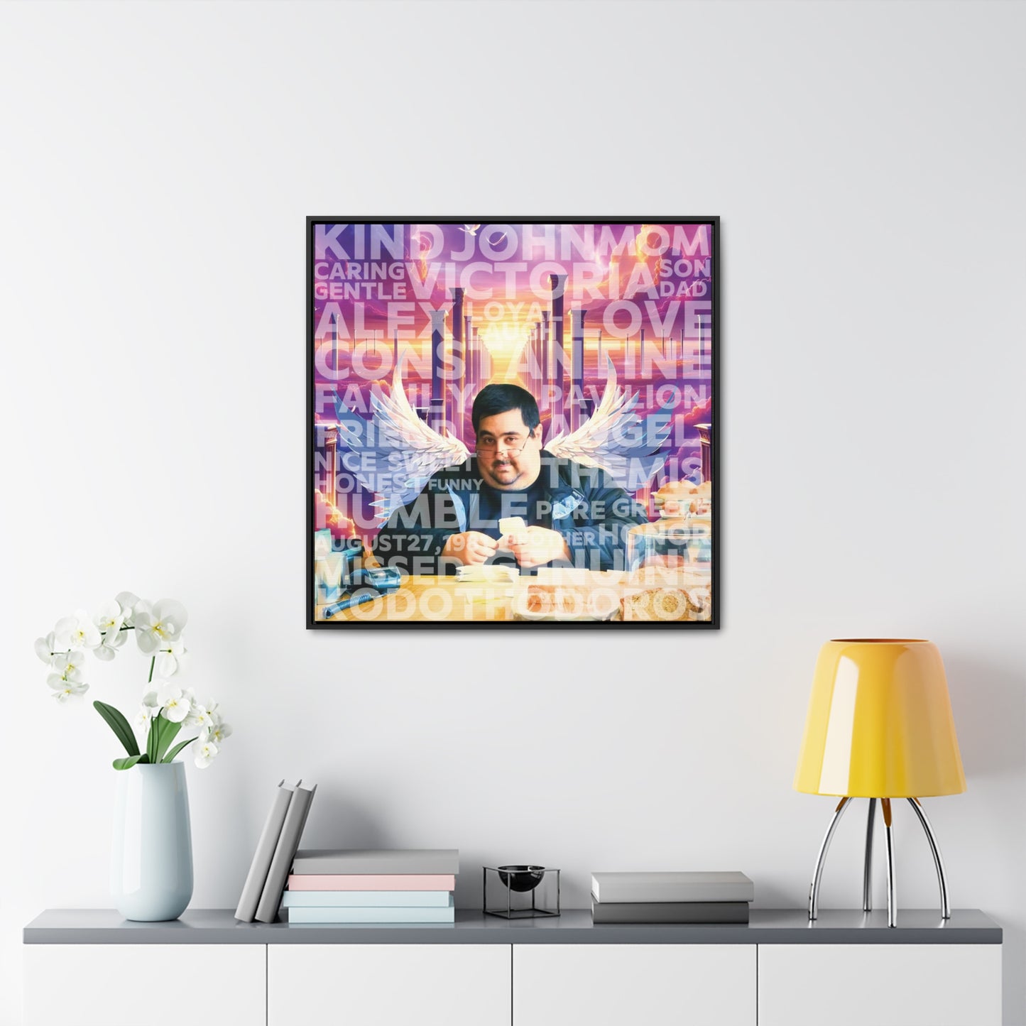 John - Gallery Canvas Wraps, Square Frame