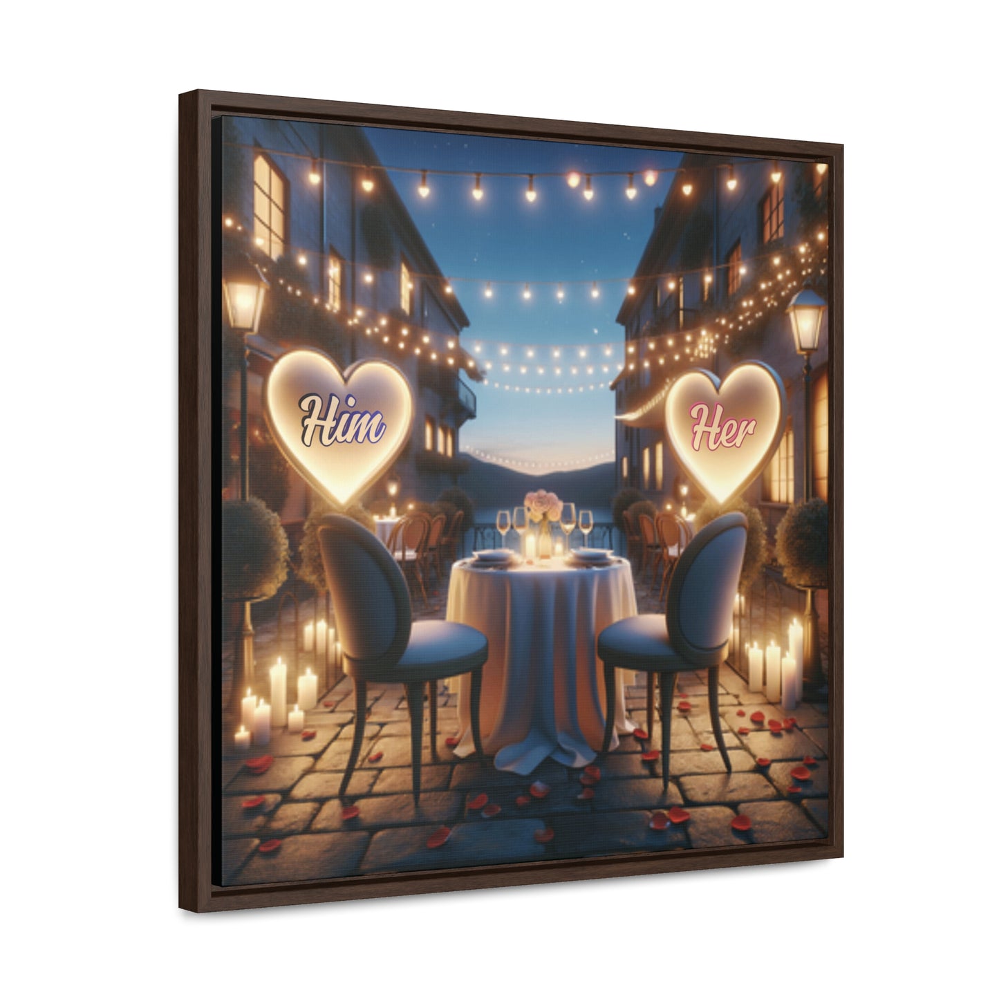 Customizable Love Canvas - 0.3 - Personalized Romantic Art for Couples - Square Frames
