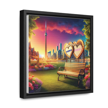 Customizable Love Canvas -  0.1 - Personalized Romantic Art for Couples - Square Frames