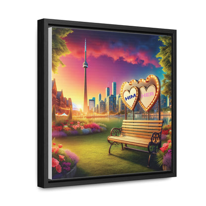 Customizable Love Canvas -  0.1 - Personalized Romantic Art for Couples - Square Frames