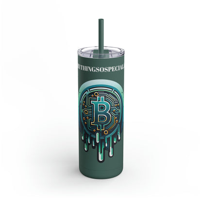 CRYPTO DRIP - 1.6 - Skinny Matte Tumbler, 20oz