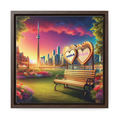 Customizable Love Canvas -  0.1 - Personalized Romantic Art for Couples - Square Frames