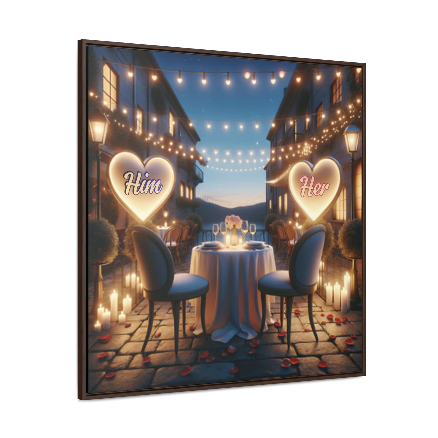 Customizable Love Canvas -  0.3 - Personalized Romantic Art for Couples - Square Frames