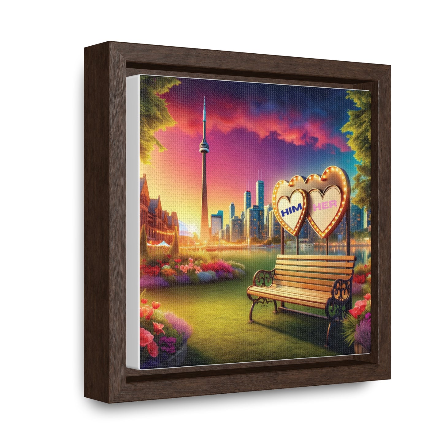 Customizable Love Canvas -  0.1 - Personalized Romantic Art for Couples - Square Frames