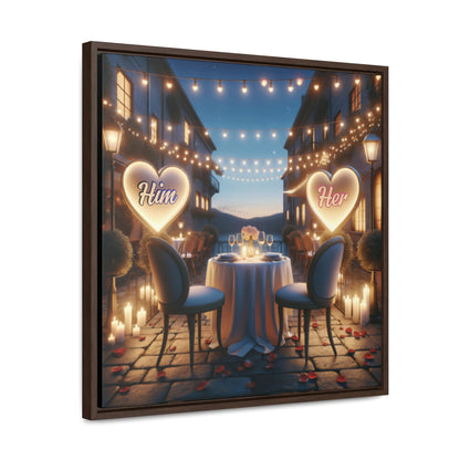 Customizable Love Canvas -  0.3 - Personalized Romantic Art for Couples - Square Frames